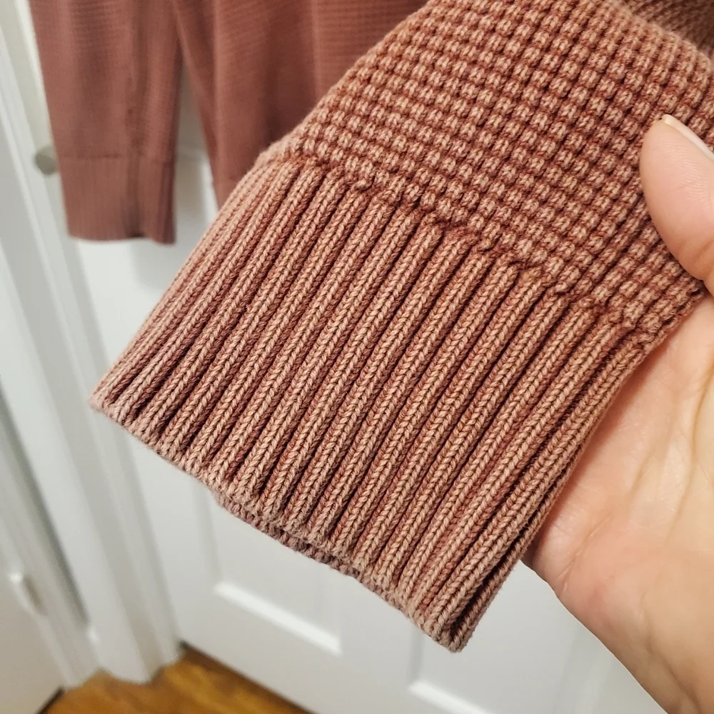 Lucky Brand Waffle Feel Heavy Knit Pullover Size Medium Casual